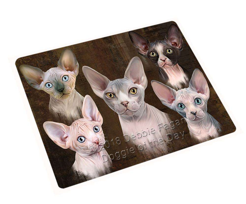 Rustic 5 Sphynx Cat Large Refrigerator / Dishwasher Magnet RMAG85776