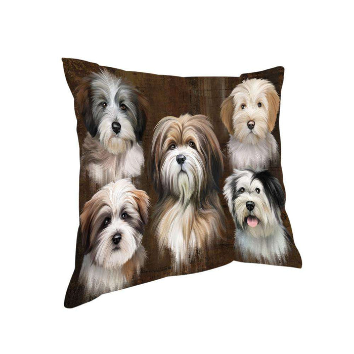 Rustic 5 Tibetan Terrier Dog Pillow PIL73224