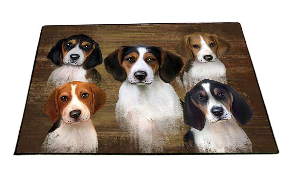 Rustic 5 Treeing Walker Coonhound Dog Floormat FLMS49896