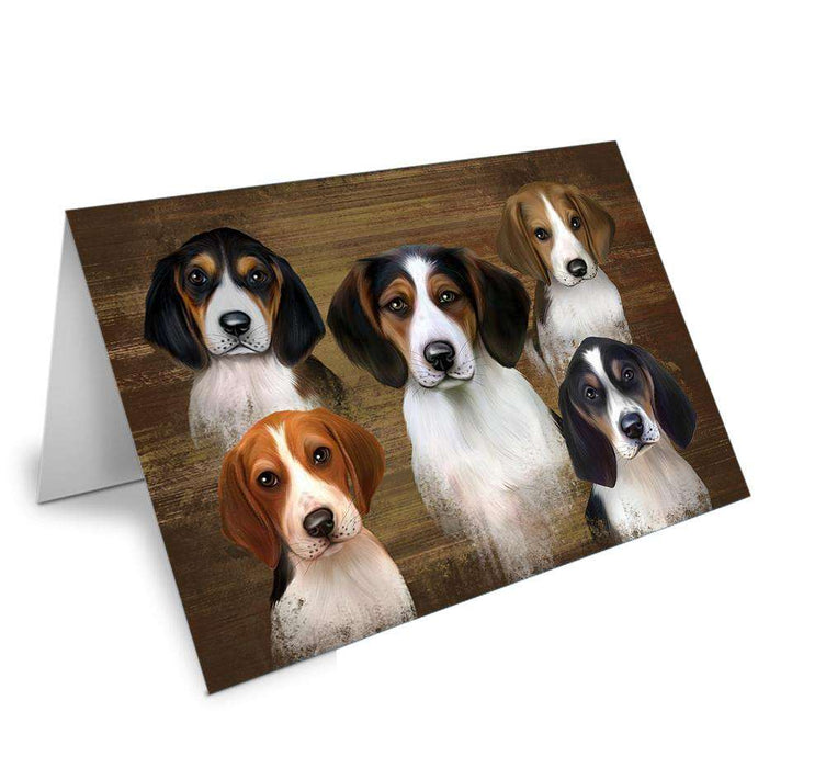 Rustic 5 Treeing Walker Coonhound Dog Handmade Artwork Assorted Pets Greeting Cards and Note Cards with Envelopes for All Occasions and Holiday Seasons GCD52730