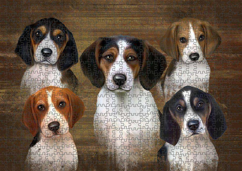 Rustic 5 Treeing Walker Coonhound Dog Puzzle with Photo Tin PUZL52197