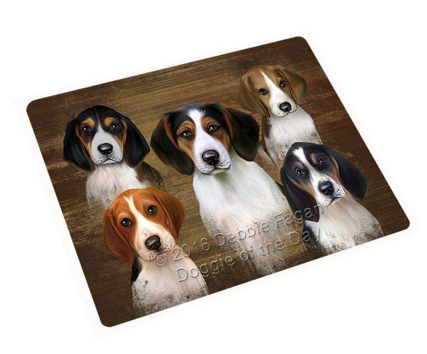 Rustic 5 Treeing Walker Coonhound Dog Tempered Cutting Board C52569