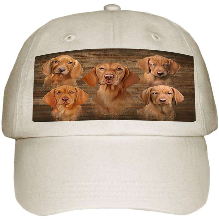 Rustic 5 Vizslas Dog Ball Hat Cap HAT52149
