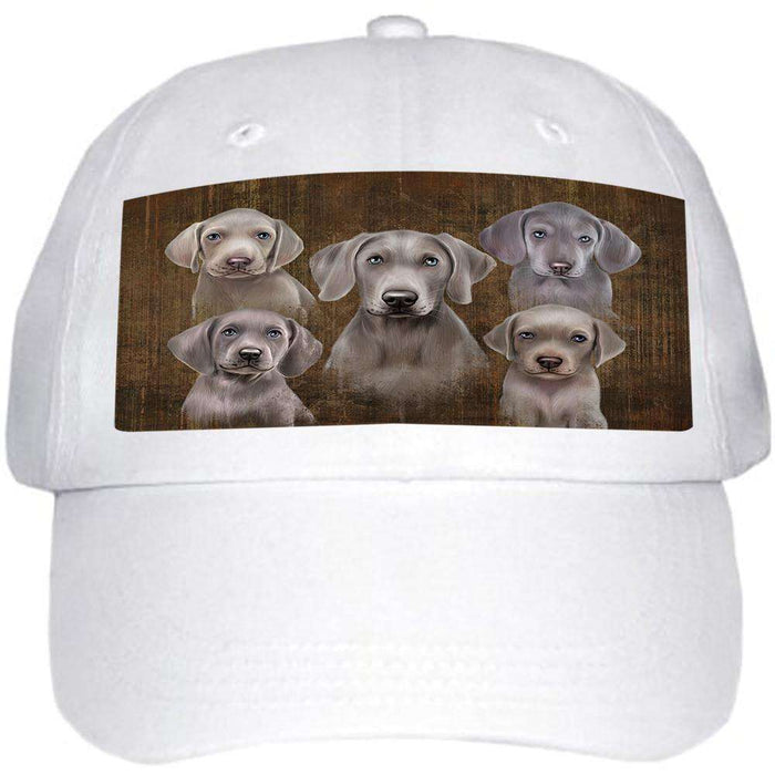 Rustic 5 Weimaraners Dog Ball Hat Cap HAT52152