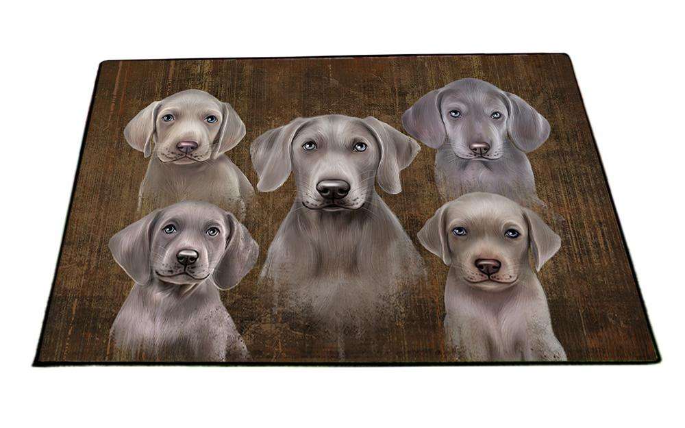 Rustic 5 Weimaraners Dog Floormat FLMS49902