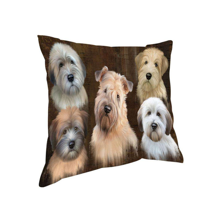 Rustic 5 Wheaten Terrier Dog Pillow PIL73232