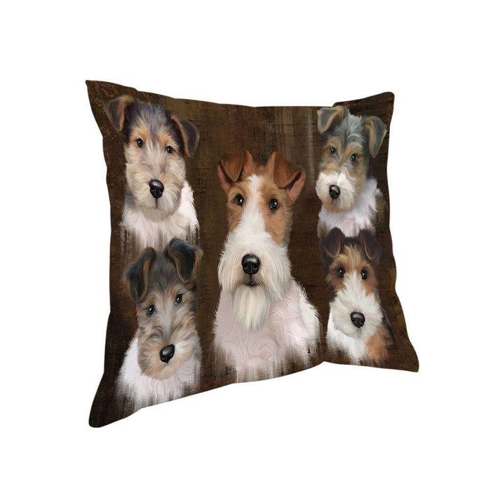 Rustic 5 Wire Fox Terrier Dog Pillow PIL73236