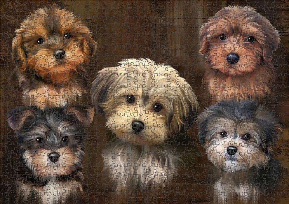 Rustic 5 Yorkipoo Dog Puzzle with Photo Tin PUZL83772