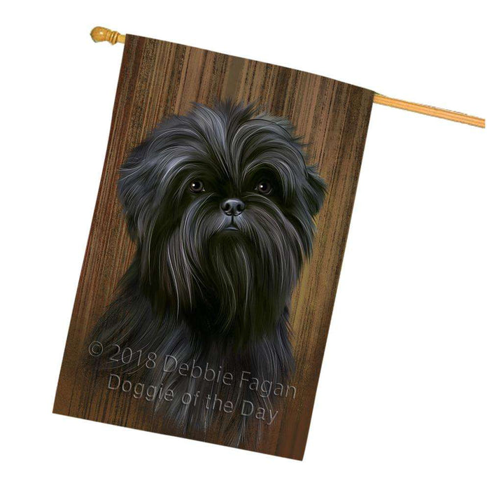 Rustic Affenpinscher Dog House Flag FLG50529