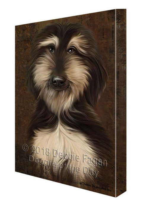 Rustic Afghan Hound Dog Canvas Print Wall Art Décor CVS107414