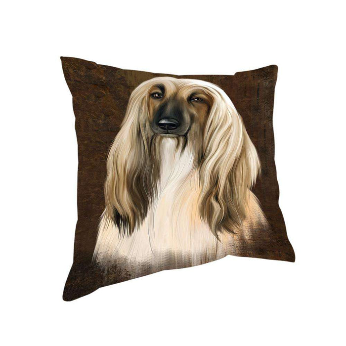 Rustic Afghan Hound Dog Pillow PIL74200