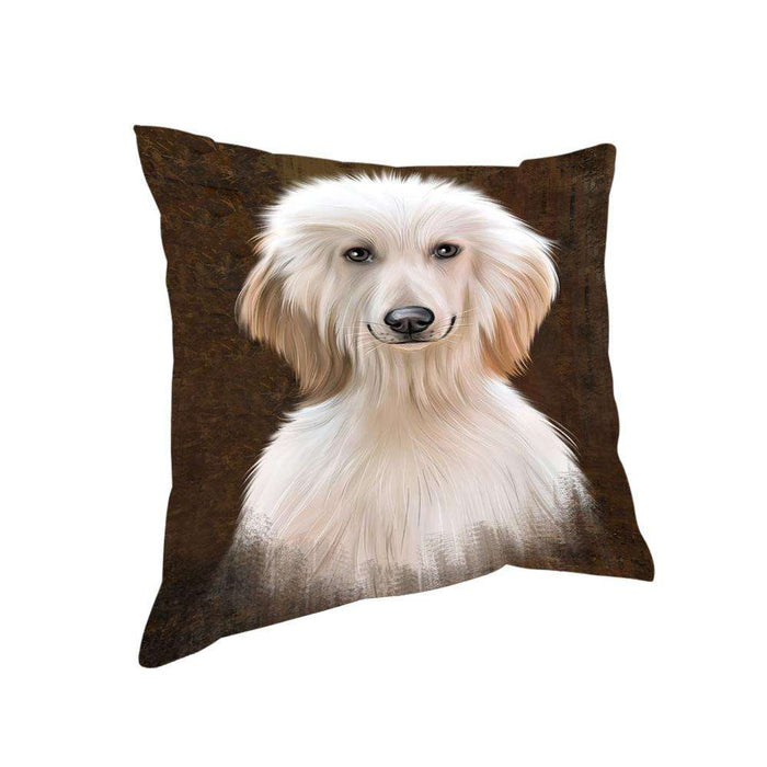 Rustic Afghan Hound Dog Pillow PIL74204