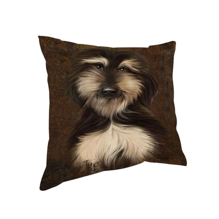 Rustic Afghan Hound Dog Pillow PIL74208