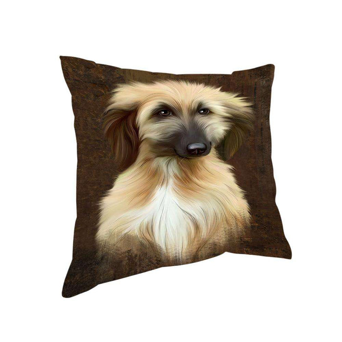 Rustic Afghan Hound Dog Pillow PIL74212