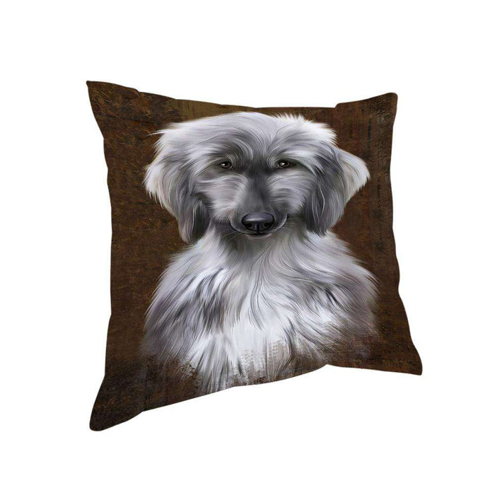 Rustic Afghan Hound Dog Pillow PIL74216