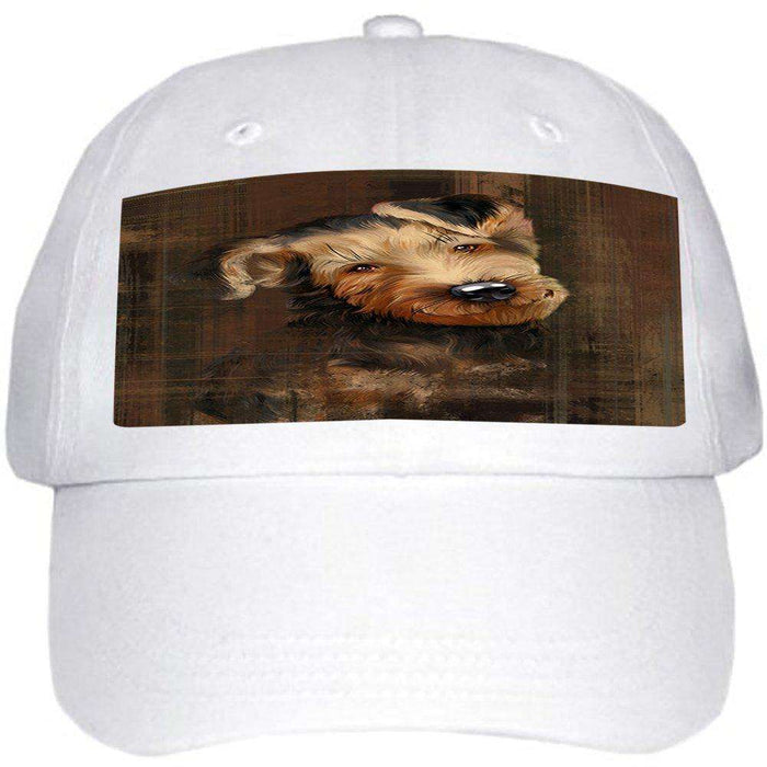 Rustic Airedale Dog Ball Hat Cap HAT48312