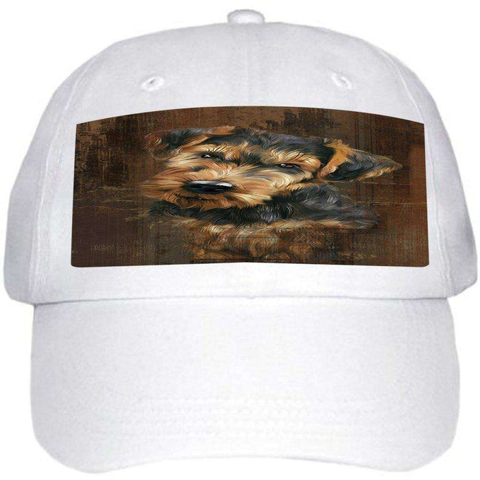 Rustic Airedale Dog Ball Hat Cap HAT48321