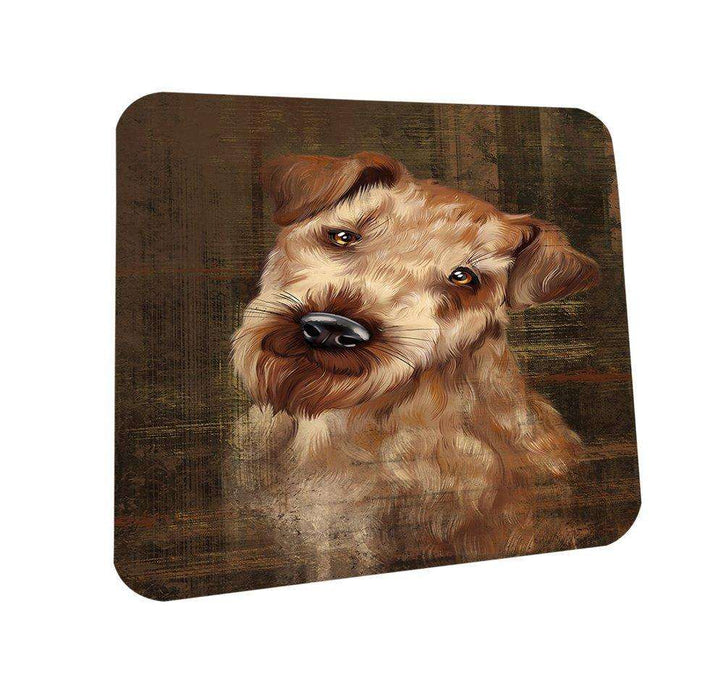 Rustic Airedale Dog Coasters Set of 4 CST48153