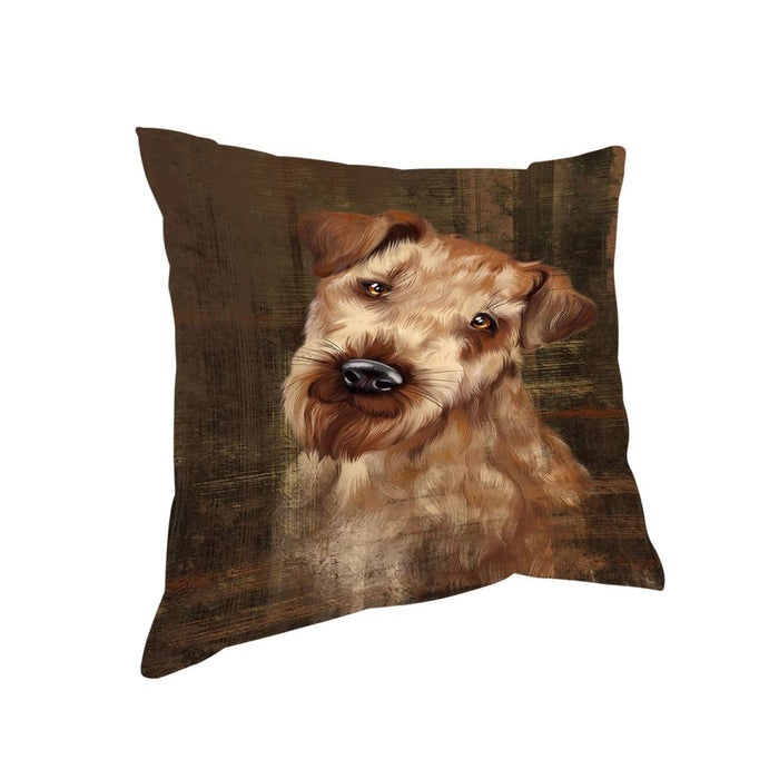 Rustic Airedale Dog Pillow PIL48828