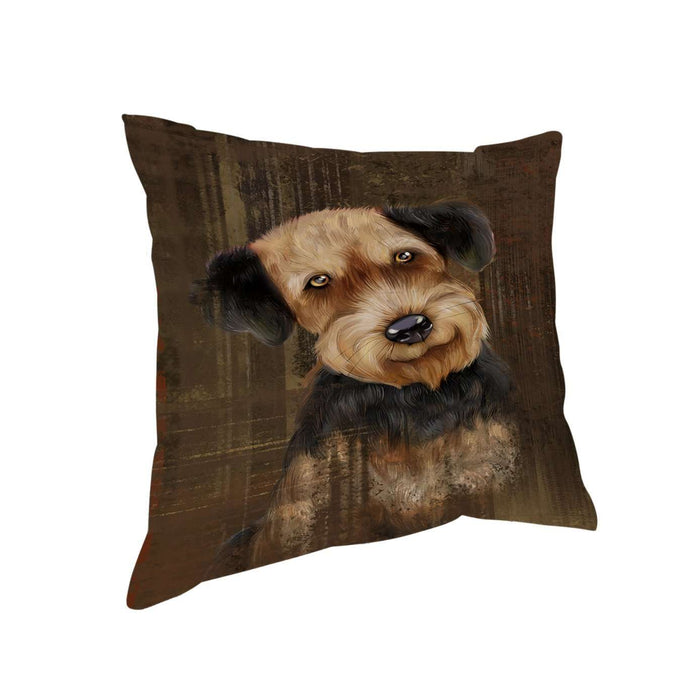 Rustic Airedale Dog Pillow PIL48832