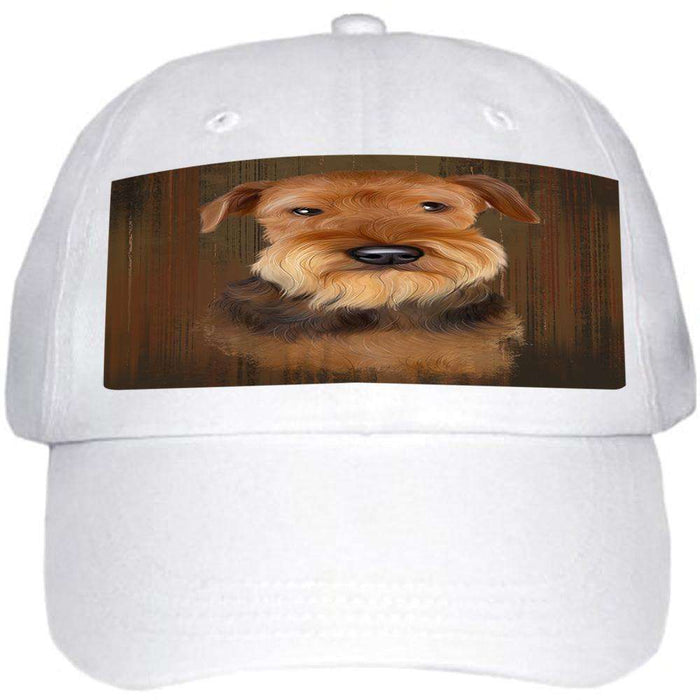Rustic Airedale Terrier Dog Ball Hat Cap HAT55299