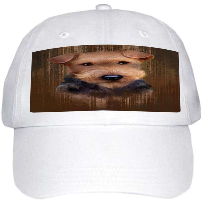 Rustic Airedale Terrier Dog Ball Hat Cap HAT55302