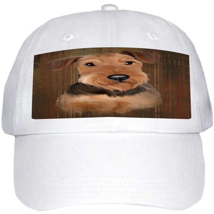 Rustic Airedale Terrier Dog Ball Hat Cap HAT55305