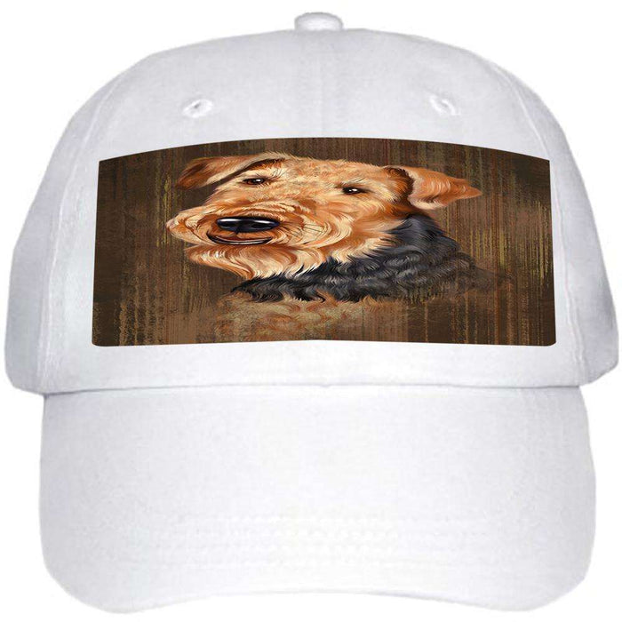 Rustic Airedale Terrier Dog Ball Hat Cap HAT55308