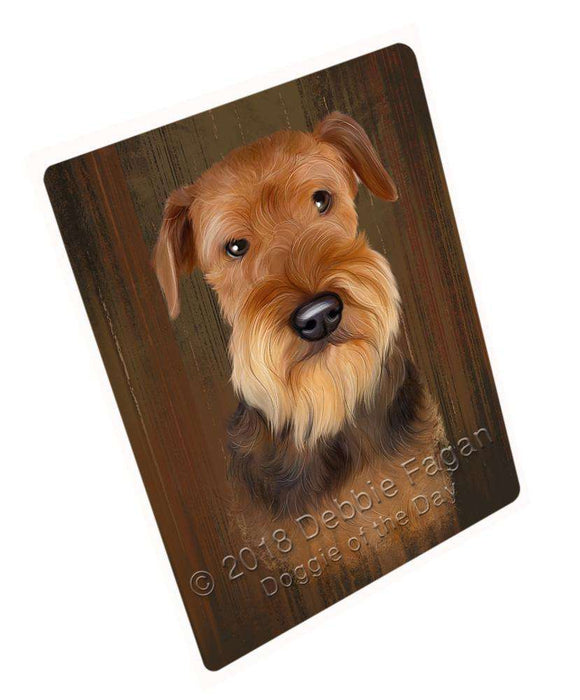 Rustic Airedale Terrier Dog Blanket BLNKT70779