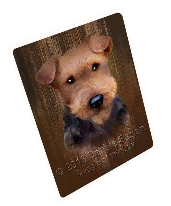 Rustic Airedale Terrier Dog Blanket BLNKT70788