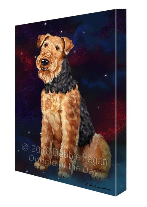 Rustic Airedale Terrier Dog Canvas Print Wall Art Décor CVS70955