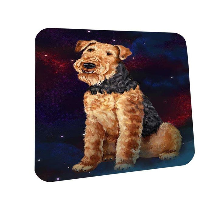 Rustic Airedale Terrier Dog Coasters Set of 4 CST50473