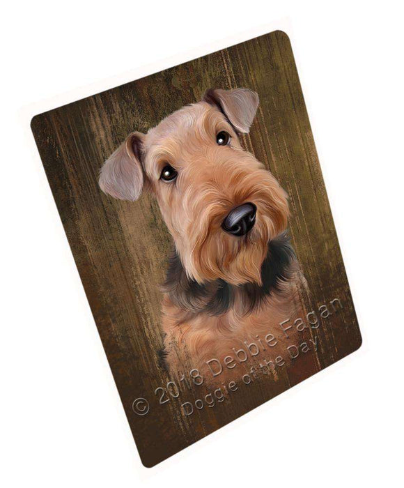 Rustic Airedale Terrier Dog Cutting Board C55587
