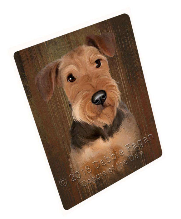 Rustic Airedale Terrier Dog Cutting Board C55596