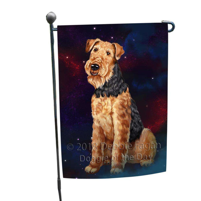 Rustic Airedale Terrier Dog Garden Flag GFLG50407