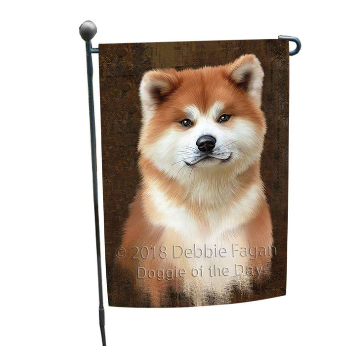 Rustic Akita Dog Garden Flag GFLG54461