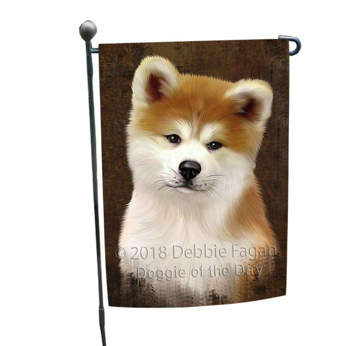Rustic Akita Dog Garden Flag GFLG54462