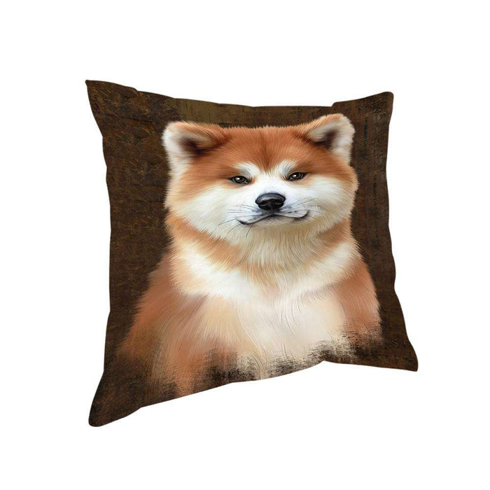 Rustic Akita Dog Pillow PIL74220
