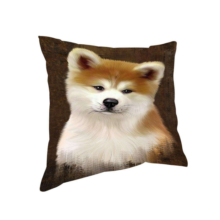 Rustic Akita Dog Pillow PIL74224