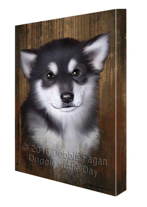 Rustic Alaskan Malamute Dog Canvas Print Wall Art Décor CVS71000