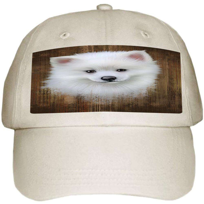 Rustic American Eskimo Dog Ball Hat Cap HAT54627