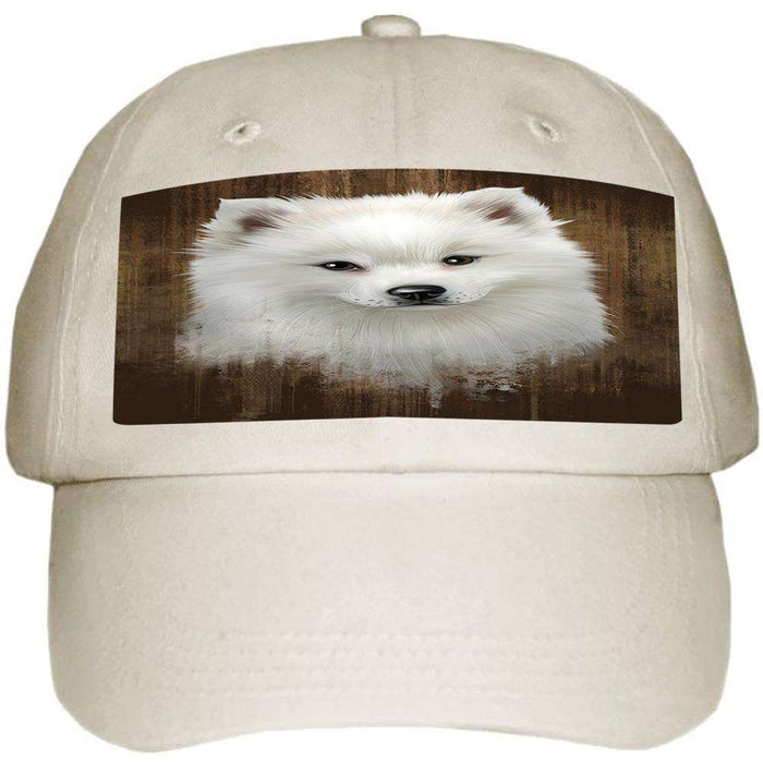 Rustic American Eskimo Dog Ball Hat Cap HAT54636