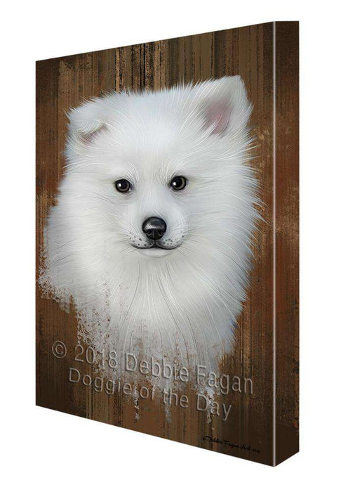 Rustic American Eskimo Dog Canvas Print Wall Art Décor CVS68912