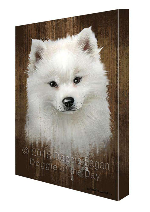 Rustic American Eskimo Dog Canvas Print Wall Art Décor CVS68930