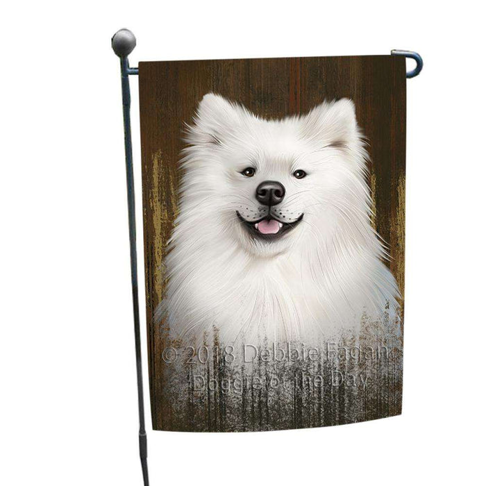 Rustic American Eskimo Dog Garden Flag GFLG50178