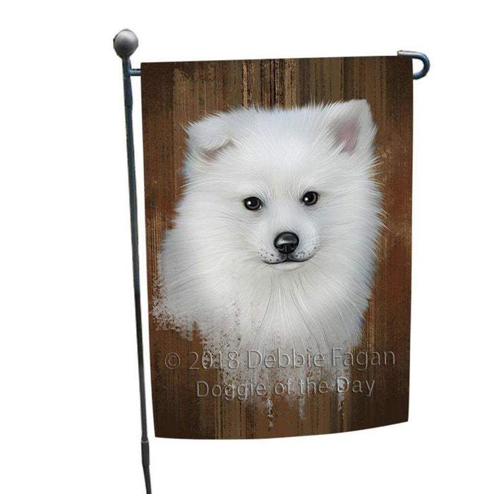 Rustic American Eskimo Dog Garden Flag GFLG50180