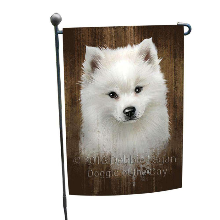Rustic American Eskimo Dog Garden Flag GFLG50182