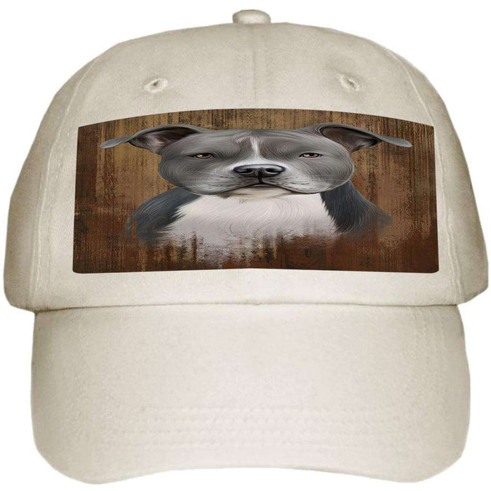 Rustic American Staffordshire Terrier Dog Ball Hat Cap HAT55332