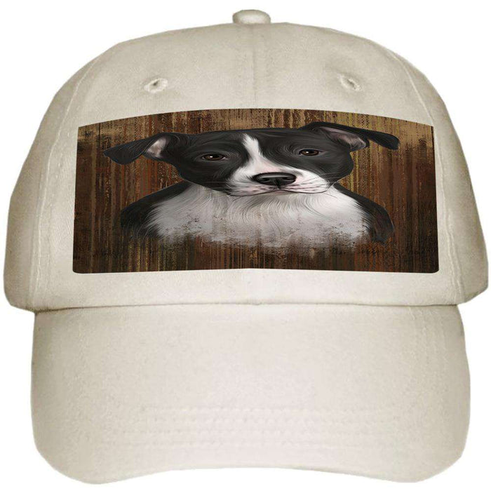 Rustic American Staffordshire Terrier Dog Ball Hat Cap HAT55335