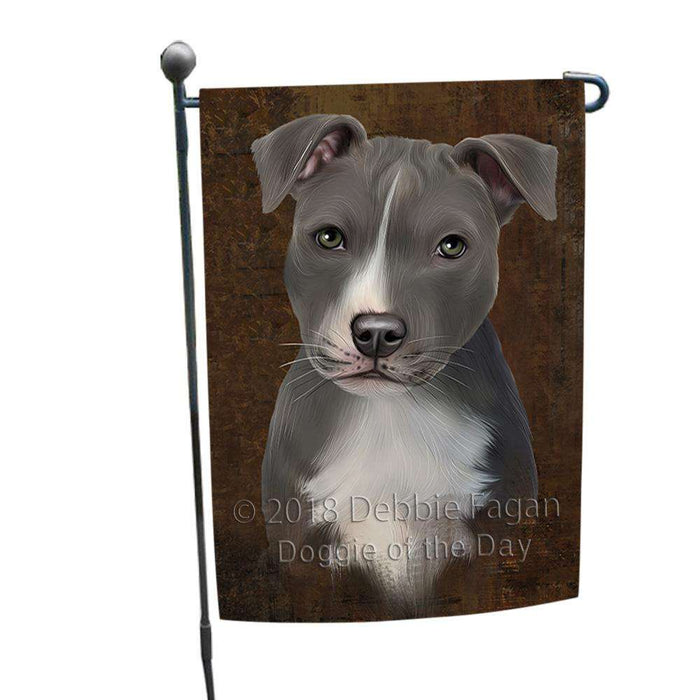 Rustic American Staffordshire Terrier Dog Garden Flag GFLG54466